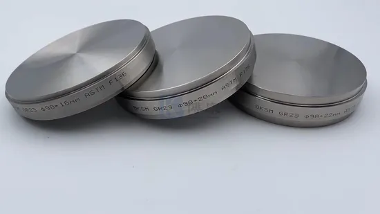 98mm 티타늄 합금 블랭크 치과용 티타늄 디스크 (치과 CAD/CAM 밀링용)